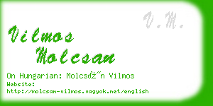 vilmos molcsan business card